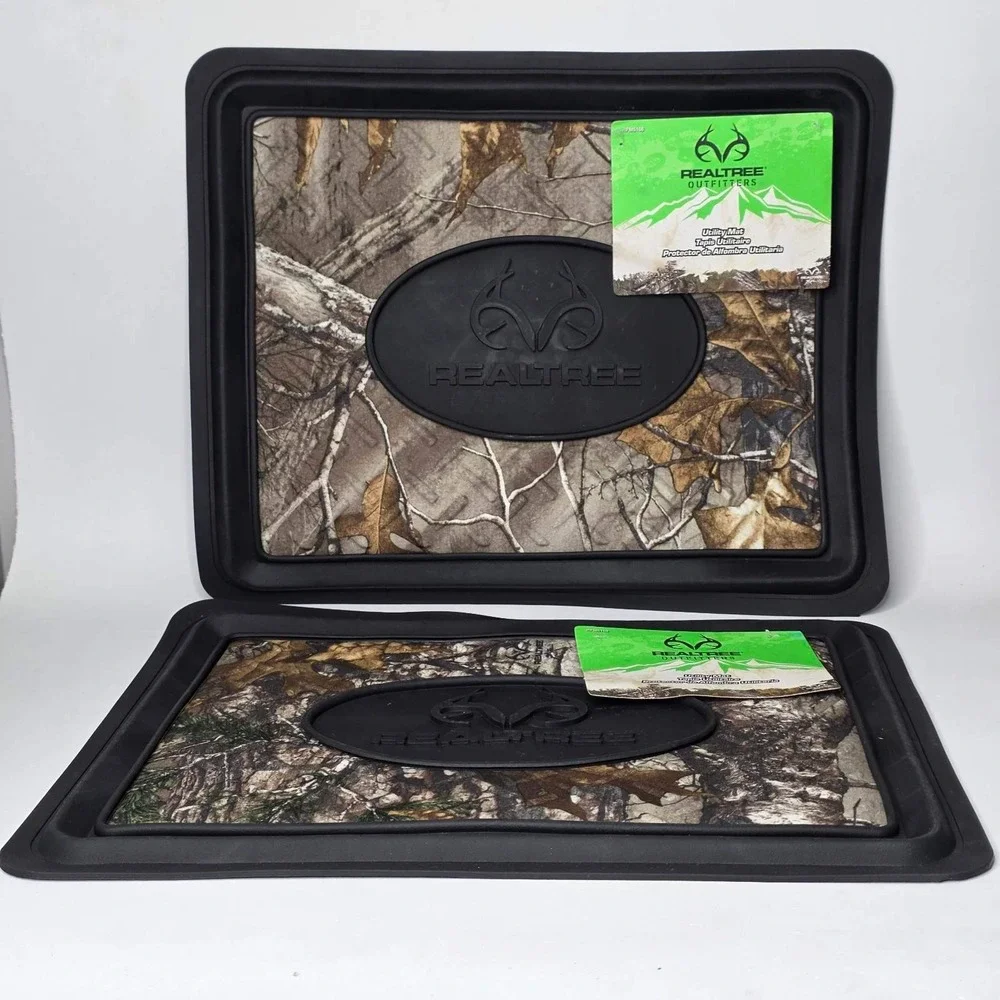 Realtree Outfitters Utility Camo Floor Mats Set of 2 Universal Fit Car Track Mat